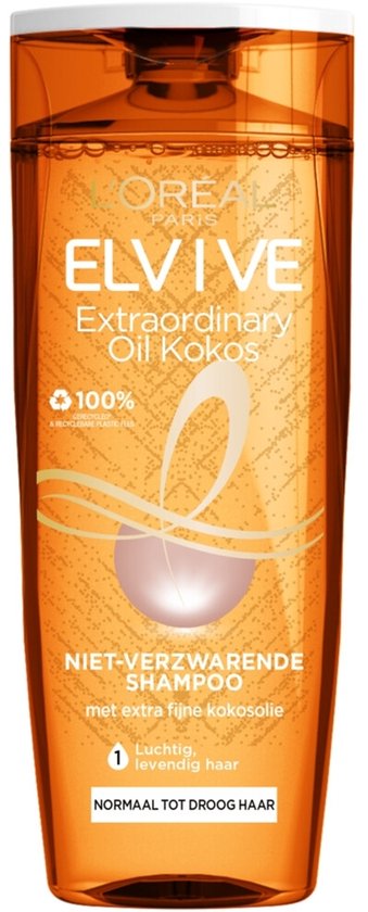 L’Oréal Paris Elvive Extraordinary Oil Shampoo with Coconut Oil for Dry Hair - Value Pack 4 × 250 ml