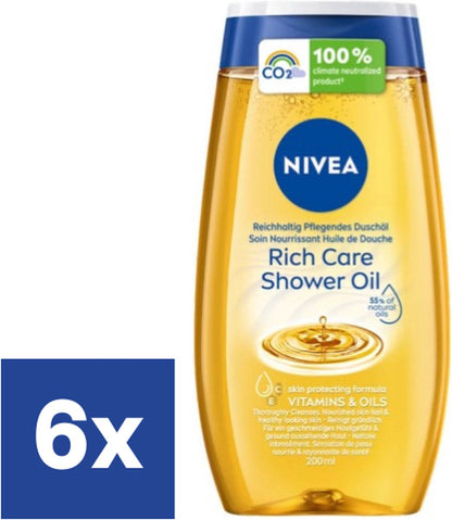 NIVEA Natural Shower Oil with Vitamins C & E