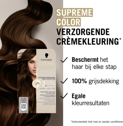 Schwarzkopf Creme Supreme 5-60 Chocolate Brown Hair Color