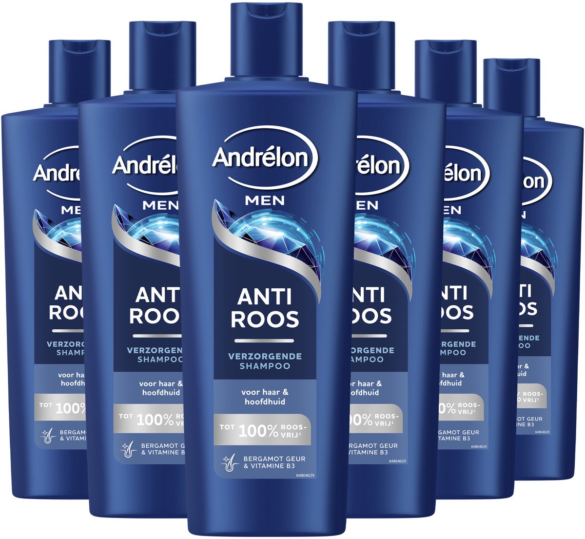 Andrélon - Men's Shampoo and Shower Gel - Hair & Body - 6 x 400 ml