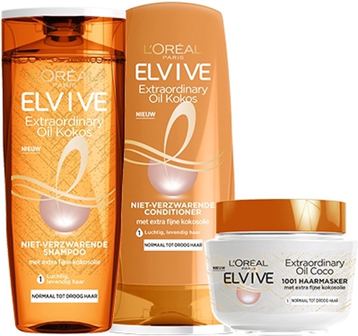 L’Oréal Paris Elvive Extraordinary Oil Shampoo with Coconut Oil for Dry Hair - Value Pack 4 × 250 ml