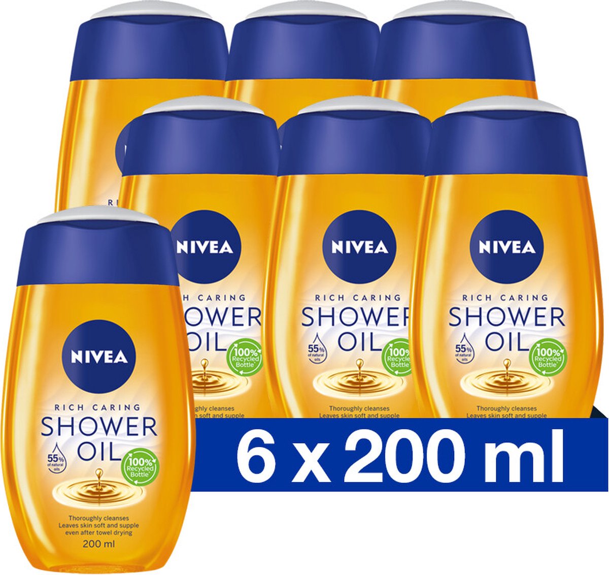 NIVEA Natural Shower Oil with Vitamins C & E