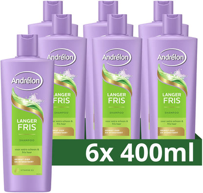 Andrélon - Men's Shampoo and Shower Gel - Hair & Body - 6 x 400 ml