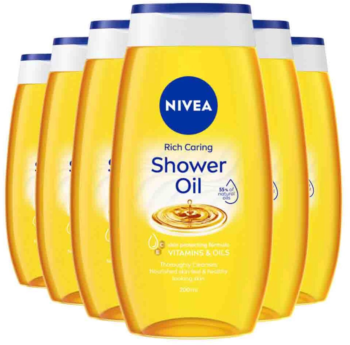 NIVEA Natural Shower Oil with Vitamins C & E