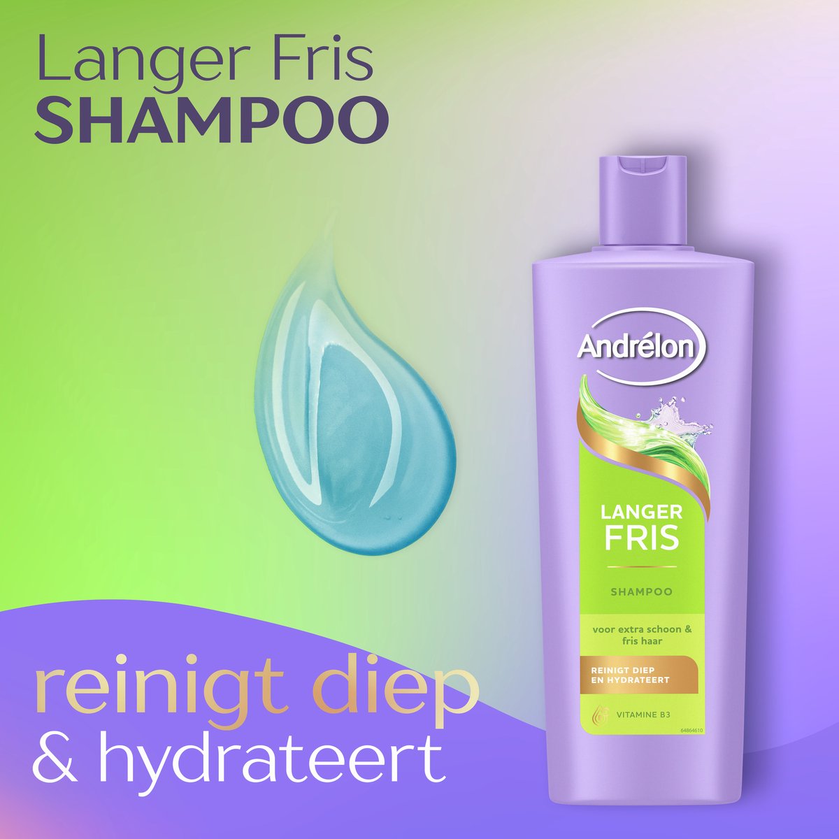 Andrélon - Men's Shampoo and Shower Gel - Hair & Body - 6 x 400 ml