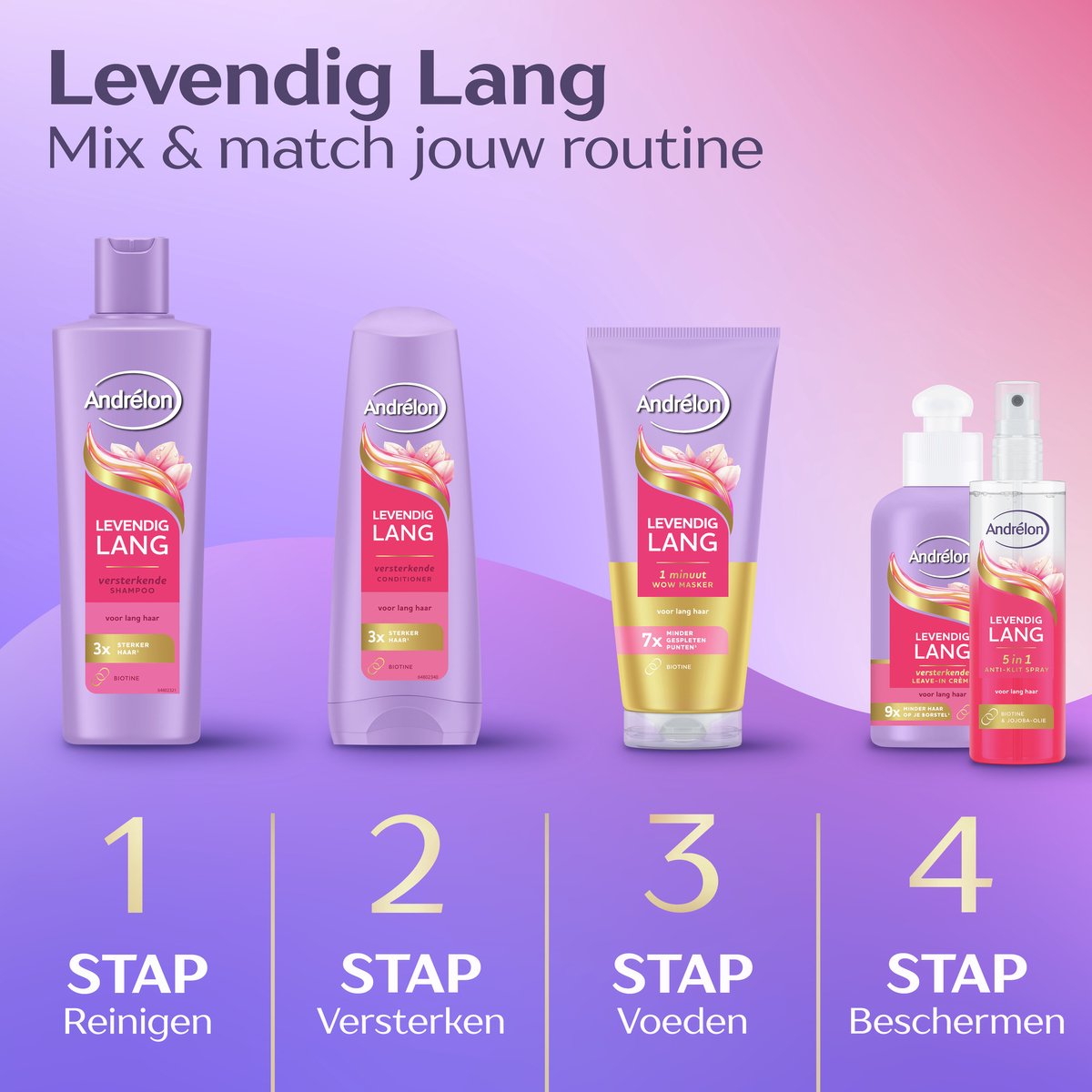 Andrélon - Shampoo - Oil & Care - 6 x 250 ml
