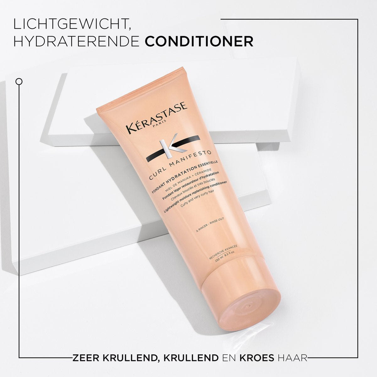 Kérastase Curl Manifesto Hydrating Trio + Gift - Shampoo 250 ml, Conditioner 200 ml & Leave-in Cream 150 ml + 75 ml Gift Shampoo - For Hydrated & Resilient Curls