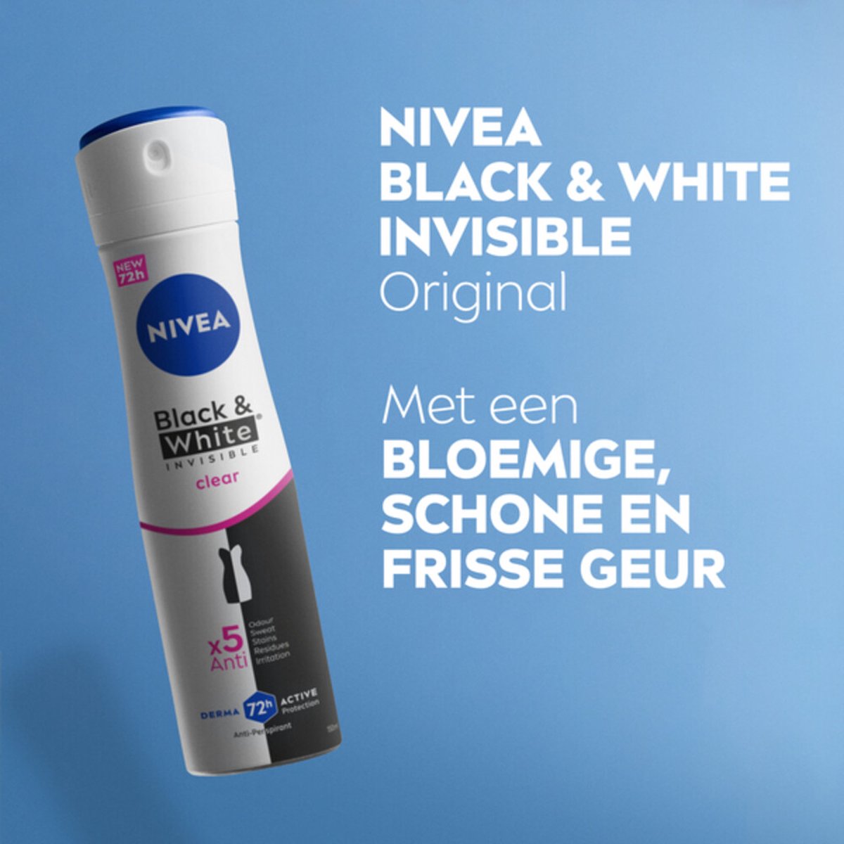 NIVEA Black & White Clear Anti-Perspirant Deodorant Spray