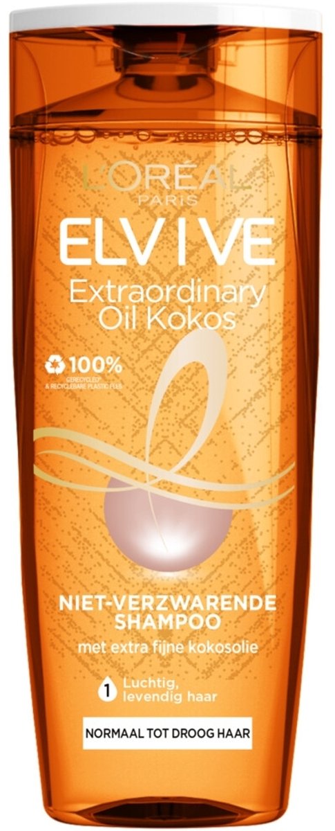 L’Oréal Paris Elvive Extraordinary Oil Shampoo with Coconut Oil for Dry Hair - Value Pack 4 × 250 ml