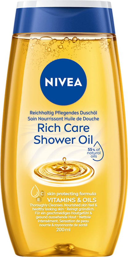 NIVEA Natural Shower Oil with Vitamins C & E