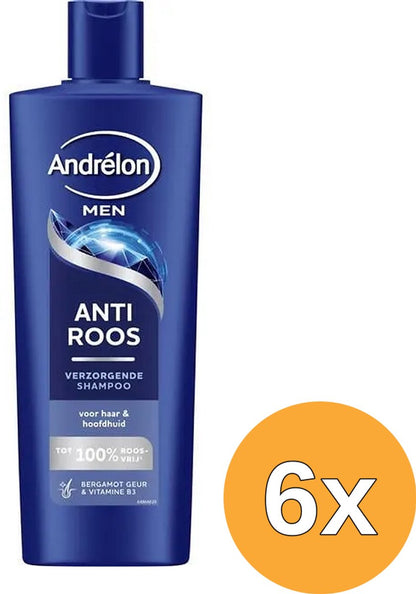 Andrélon - Men's Shampoo and Shower Gel - Hair & Body - 6 x 400 ml