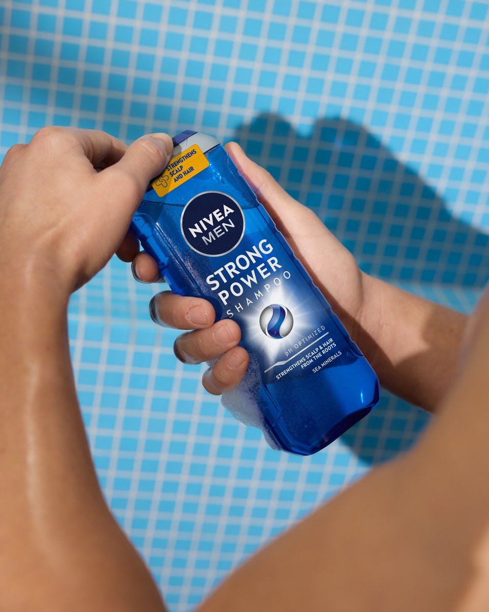 NIVEA MEN Strong Power Hair Shampoo - Enriched with Sea Minerals - Mild Formula - Value Pack 6 × 250 ml