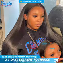 Peruvian Remy straight human hair wig with hd lace front