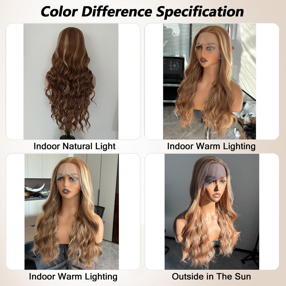 Honey Blonde Ombré Body Wave Synthetic Lace Front Wig