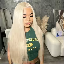 honey blonde straight human hair wig with hd lace front