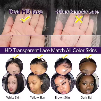 Deep Wave Human Hair Lace Wig – Multiple Lace Styles