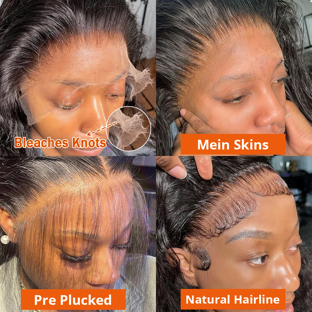 Brazilian 250% Density Bone Straight HD Lace Front Wig Transparent Lace