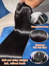 Brazilian 250% Density Bone Straight HD Lace Front Wig Transparent Lace