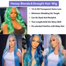 honey blonde straight human hair wig with hd lace front