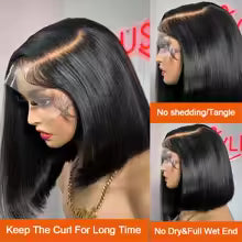 Bone Straight Bob 13x6 HD Lace Glueless Wig
200% Density Pre-Plucked Natural Black