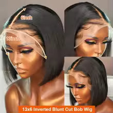 Bone Straight Bob 13x6 HD Lace Glueless Wig
200% Density Pre-Plucked Natural Black