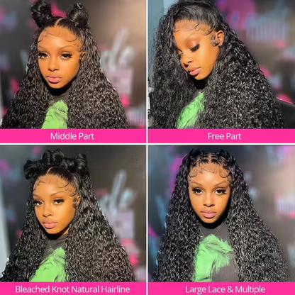 Deep Wave Human Hair Lace Wig – Multiple Lace Styles