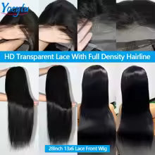 Peruvian Remy straight human hair wig with hd lace front
