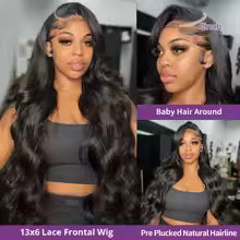 Body Wave 13x6 HD Lace Front Wig 200% Density
Pre-Plucked Brazilian Hair Natural Color