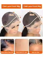 Brazilian 250% Density Bone Straight HD Lace Front Wig Transparent Lace