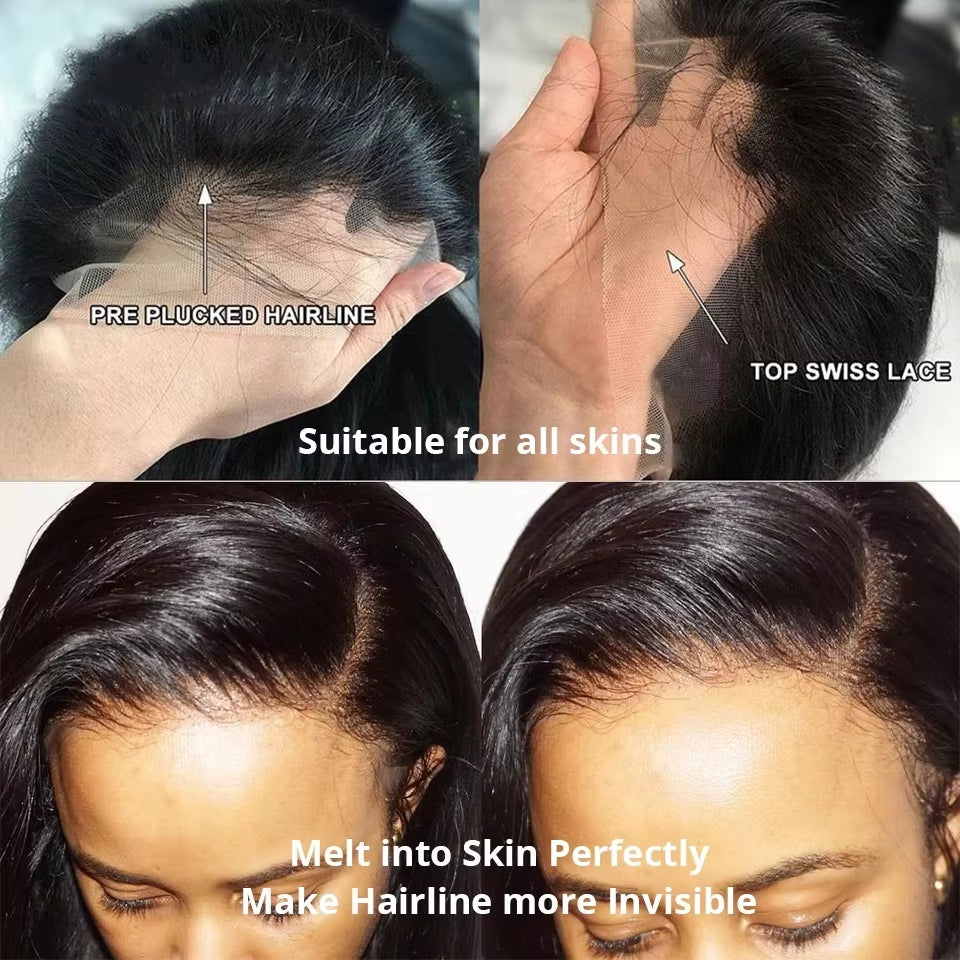 body wave human hair wig with hd lace front