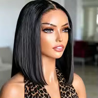 Bone Straight Bob 13x6 HD Lace Glueless Wig
200% Density Pre-Plucked Natural Black