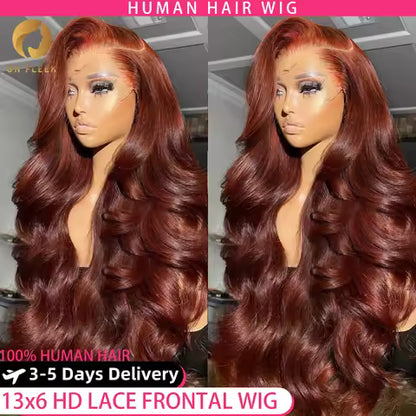 13×6, 46 inch, 100% Brazilian human hair, and 200% density