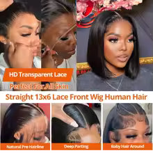 Bone Straight Bob 13x6 HD Lace Glueless Wig
200% Density Pre-Plucked Natural Black