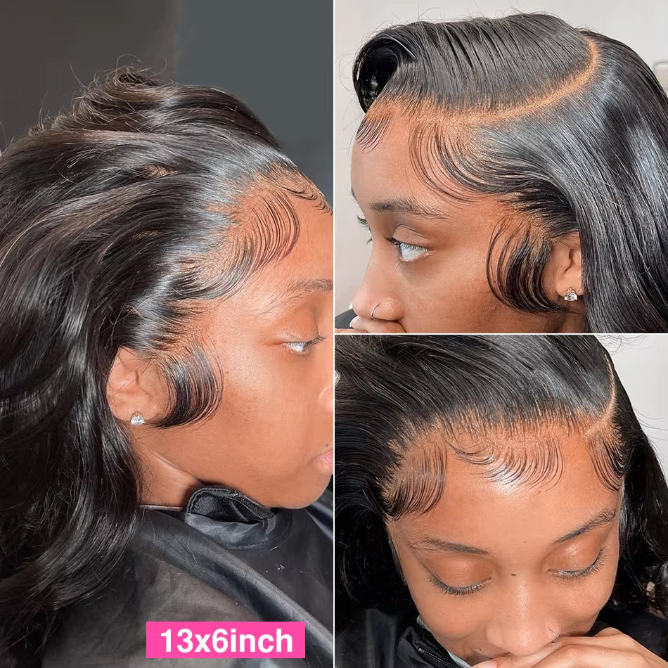 body wave human hair wig with hd lace front