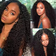 V-Part Curly Human Hair Wig – 16–32 Inch, 180%/200% Density