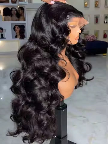 Pre-Plucked Straight Human Hair Lace Front Wig 13x4 13x6 HD Transparent Lace