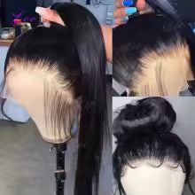 highlight ombre straight human hair wig with 13x6 hd lace front