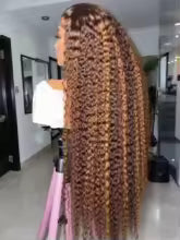 P4/27 Honey Blonde Ombré Body Wave Human Hair Wig