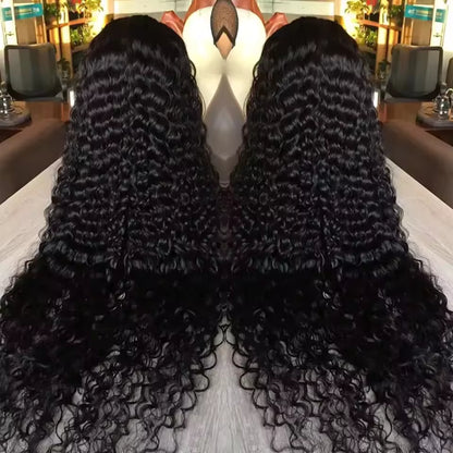 Deep Wave Human Hair Lace Wig – Multiple Lace Styles