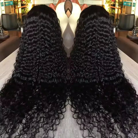 Deep Wave Human Hair Lace Wig – Multiple Lace Styles
