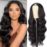 v-part body wave human hair wig with hd lace front