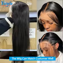 Peruvian Remy straight human hair wig with hd lace front