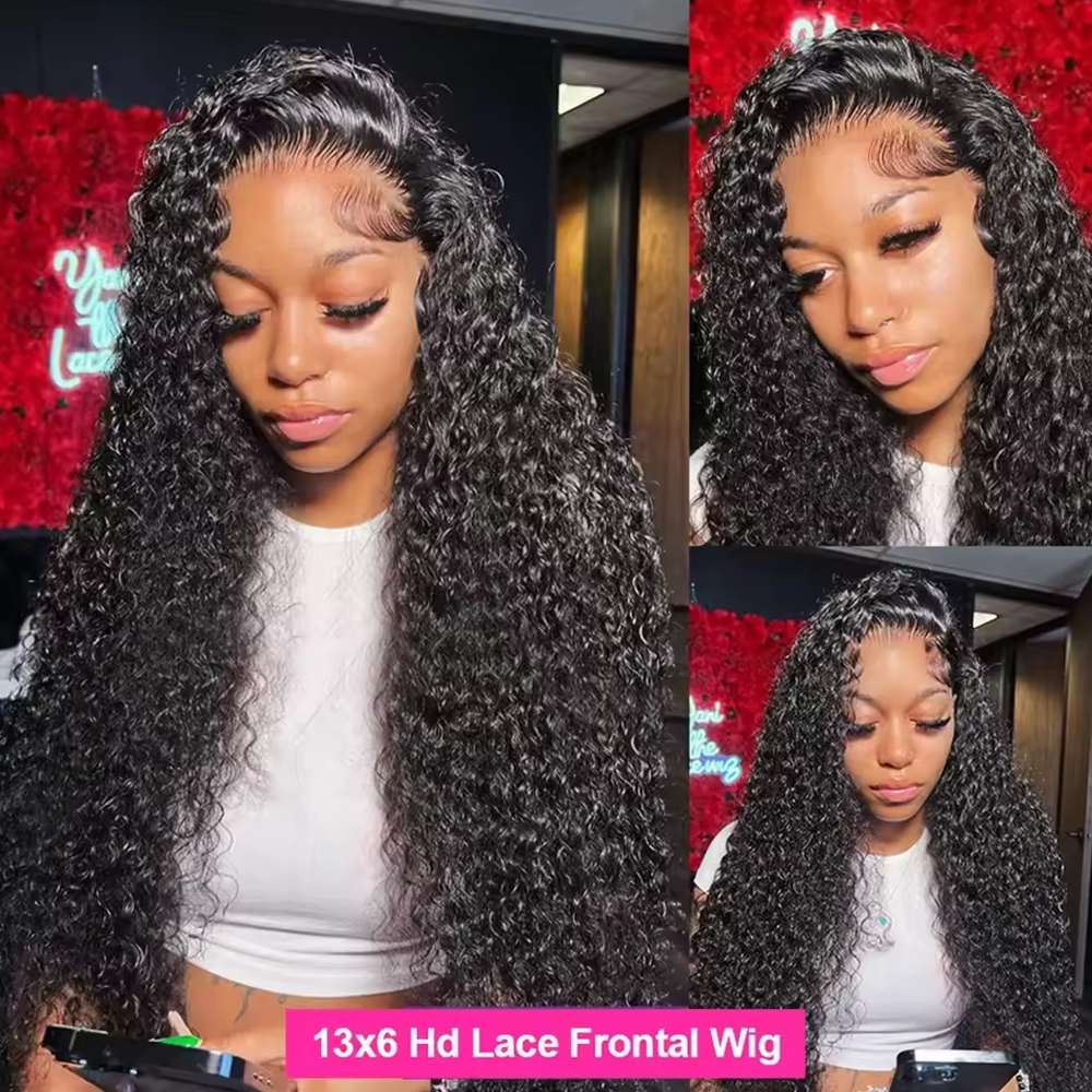 Deep Wave Human Hair Lace Wig – Multiple Lace Styles