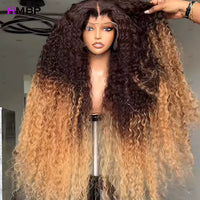 Ombré Jerry Curly Human Hair Lace Wig
