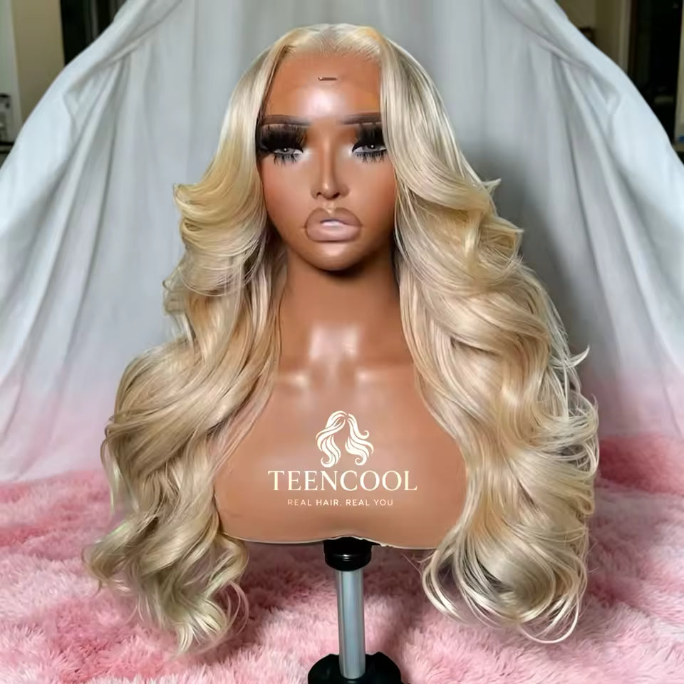 613 Honey Blonde Body Wave 13x4 HD Lace Front Wig
200% Density Pre-Plucked Brazilian Hair